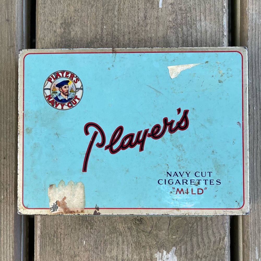 Vintage 1960’s Player’s Mild Navy Cut Cigarettes Empty Cigarette Tin